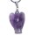 Amethyst Engel Anhänger mit silberfarbener Öse ca. 30 mm