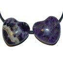 Amethyst gebndert Herz Anhnger 25 mm Bohrung: ca. 2,5...