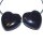 Blaufluss  Herz Anhänger ca. 25 mm mit Bohrung: ca. 2,5 mm blauer Goldfluss (synthetisch)