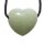 Jade/Serpentin Herz Anhänger 25 mm mit  Bohrung ca. 2,5 mm