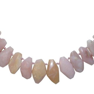 Anden Opal rosa Kette Collier mit 925er Silber Verschluss schne rosa gemaserte Farbe