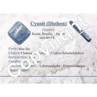 Disthen blau Kyanit Kette Kugel ca. 6 mm/44cm mit 925er Silber Verschluss