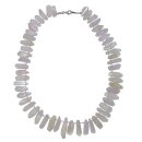 Kunzit und Hiddenit Kette Free Form Länge 45 cm mit...