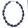 Lapislazuli Kette Trommelstein Free Form Länge 45 cm mit 925er Silber Karabiner