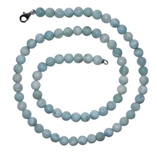 Larimar Kette Kugel 6 mm Lnge ca. 45 cm mit 925er Silber Verschluss A* Qualitt