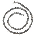 Mondstein grau Kette Kugel Ø 6 mm Länge 45 cm...