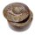 Ammonit Fossil Dose aus Jura Marmor braun rund mit Deckel aus Marokko ca.  50 x 65  mm