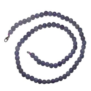 Tansanit Kette 6 mm Ø Kugel Länge ca. 45 cm 925 er Silber Verschluss