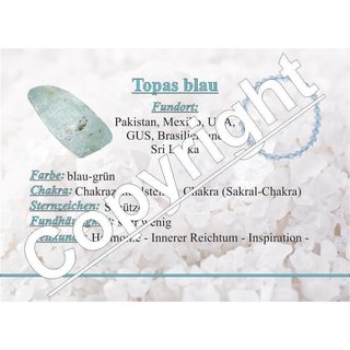 Topas blau Kette Kugel 6 mm/45 cm mit 925er Silber Verschluss schne klare Aqua Farbe