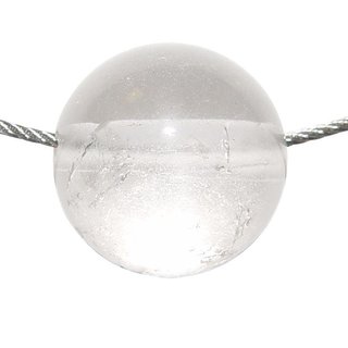 Bergkristall Kugel 20 mm Anhnger mit Bohrung 2,5 mm