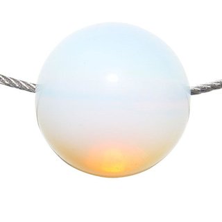 Opalith  Kugel ca. 20 mm als Anhnger mit Bohrung ca. 2,5 mm blauer Opal Schimmer
