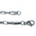 Halskette Edelstahl Gliederkette 3 mm Länge 60 cm mit Karabiner