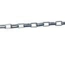 Edelstahl Kette Gliederkette Ø 3 mm Länge 50 cm mit Karabiner- Verschluss Unisex Länge variabel.