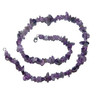 Amethyst A*extra Splitter Kette 45 cm mit 925er Silber Verschluss schne klare lila Farbe