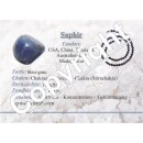 Saphir Kugel Kette 8mm Ø Länge: ca. 45 cm mit 925er Silber Verschluss