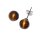 Tigerauge Kugel Ohrstecker 8 mm schöner goldbrauner Schimmer A* Qualität
