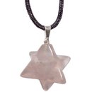 Rosenquarz Merkaba achtstrahliger Stern Anhnger mit...