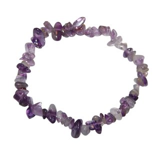 Amethyst Splitter Armband auf elastischem Band aufgezogen