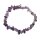 Amethyst Splitter Armband auf elastischem Band aufgezogen