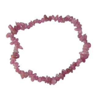 Turmalin Rubelit rosa rot Splitter Armband auf elastischem Band aufgezogen