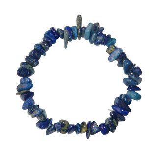 Lapislazuli Splitter Armband auf Stretchband