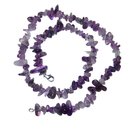 Amethyst Splitterkette 45 cm mit silberfarbenem...