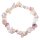 Anden Opal rosa Splitter Armband echtes Edelsteinarmband 20 cm Länge elastisch