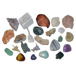 24 Edelsteine und Mineralien zum Befüllen Adventskalender Rohstücke Figuren und Anhänger