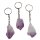 Amethyst Natur Spitze Schlüsselanhänger Größe M: ca. 30-35 mm