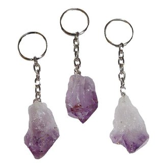 Amethyst Natur Spitze Schlsselanhnger Gre L: ca. 40 - 45 mm