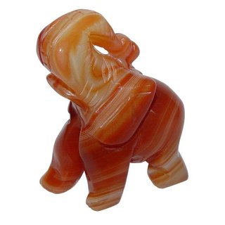 Carneol - Achat Elefant ca. 30 x 22 mm Edelstein, Glücksbringer