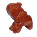 Jaspis Rot Elefant ca. 22 x 30 mm Glcksbringer mit...