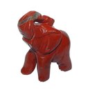Jaspis Rot Elefant  ca. 30 x 43 mm Glücksbringer mit...
