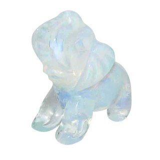 Opalith (Glas, synthetisch) Elefant ca. 22 x 30 mm mit Opal Schimmer
