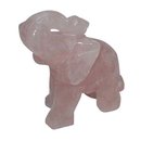 Rosenquarz Elefant ca. 30 x 43 mm als Glücksbringer mit...