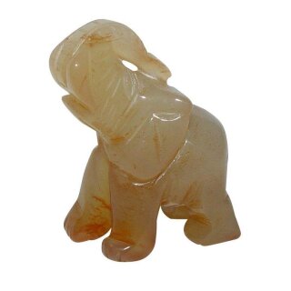 Achat Elefant ca. 30 x 43 mm Edelstein, Glücksbringer