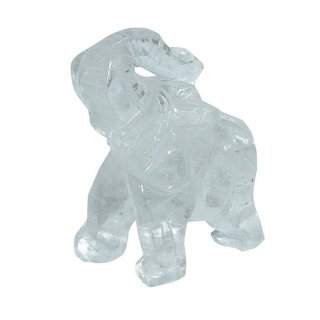 Bergkristall Elefant ca. 30 x 43 mm Edelstein, Glücksbringer