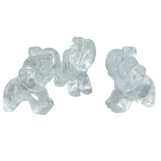 Bergkristall Elefant ca. 22 x 30 mm Edelstein, Glcksbringer
