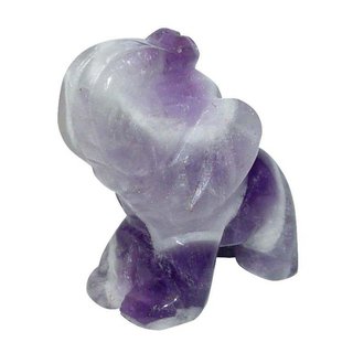 Amethyst gebndert Elefant ca. 22 x 30 mm Edelstein, Glcksbringer