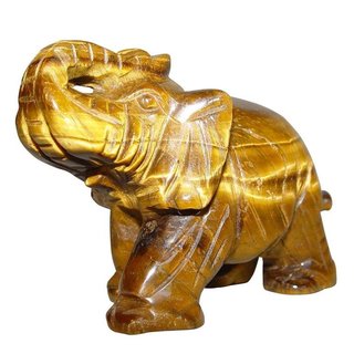 Tigerauge Elefant ca. 50 x 75 mm  mit Rssel nach oben Glcksbringer