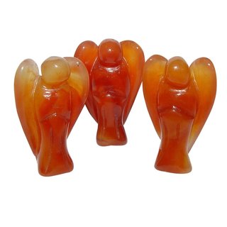 Carneol - Achat Engel ca. 22 x 33 mm aus echtem Edelstein Schutzengel