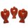 Japis Rot Engel Figur Schutzengel ca. 35 x 60 mm Glücksbringer