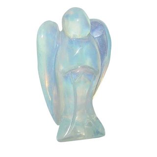 Opalith (Glas, synthetisch) Engel Schutzengel ca. 35 x 60 mm mit Opal Schimmer