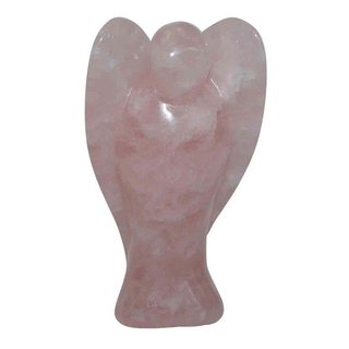Rosenquarz Engel Figur Schutzengel ca. 42 x 70 mm