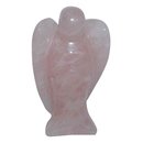Rosenquarz Engel Figur Schutzengel ca. 35 x 60 mm