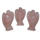 Rosenquarz Engel Figur Schutzengel ca. 35 x 60 mm