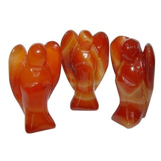 Carneol - Achat Engel ca. 30 x 50 mm aus echtem Edelstein Schutzengel