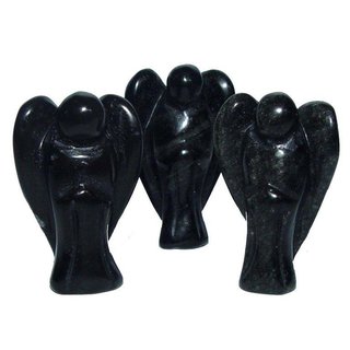 Obsidian schwarz Engel Figur Mini Schutzengel ca. 22 x 33 mm