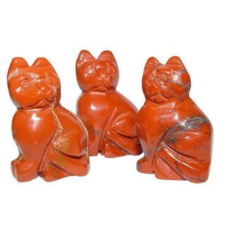 Jaspis Rot Katze ca. 40 x 25 mm als Handschmeichler