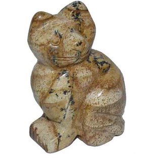 Landschaftsjaspis Katze ca. 30 x 45 mm